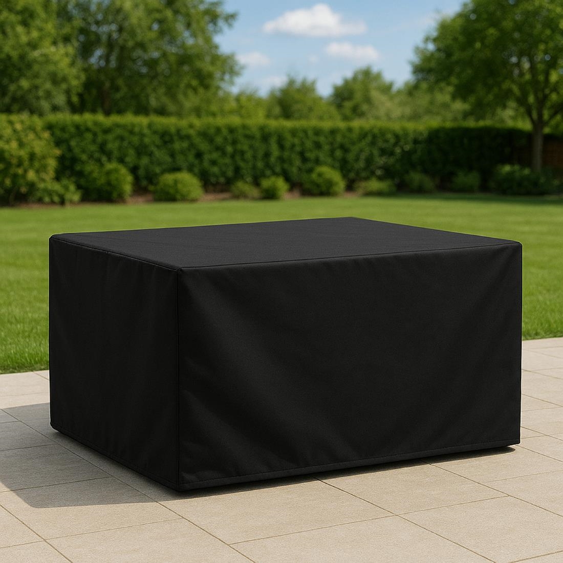 Bolero Rectangular Outdoor Table Cover Black 2000x1000mm (HW962)