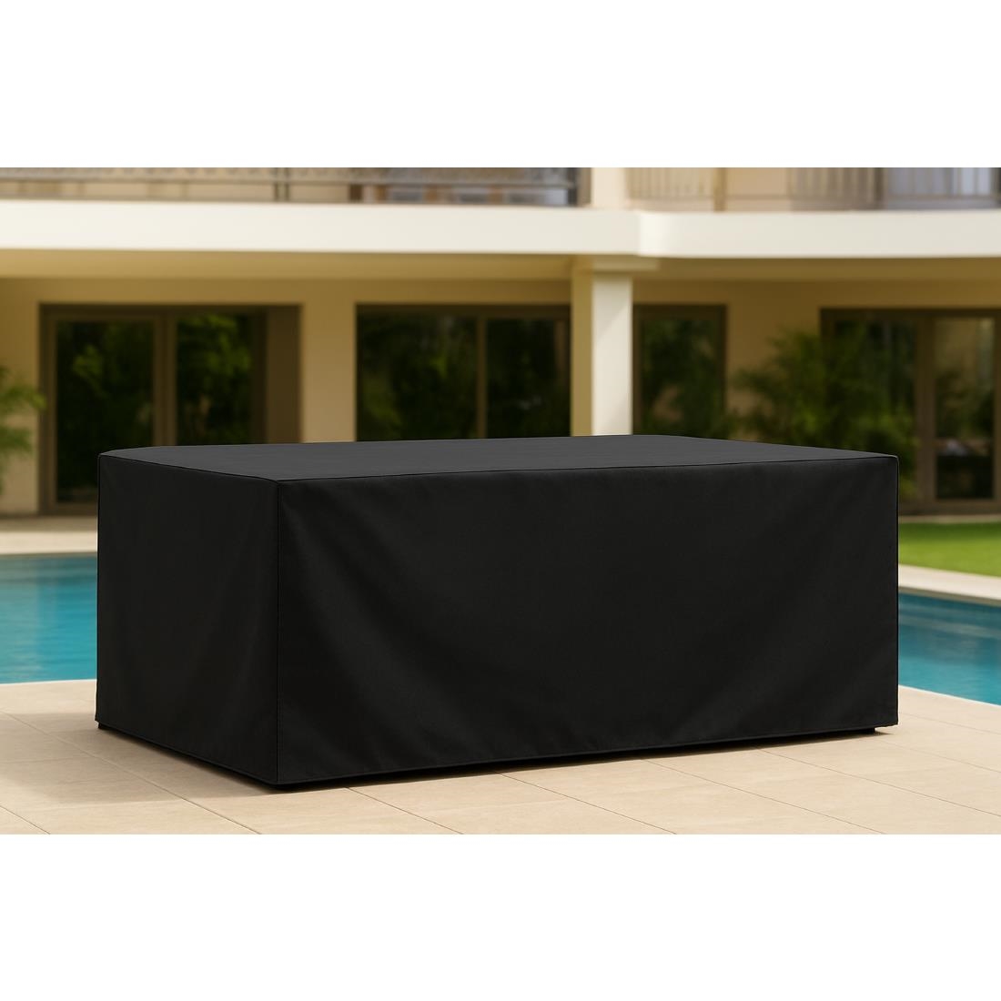 Bolero Rectangular Outdoor Chair and Table Cover Black 3100x1500mm (HW963)