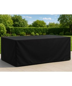 Bolero Rectangular Outdoor Chair and Table Cover Black 3100x1500mm (HW963)