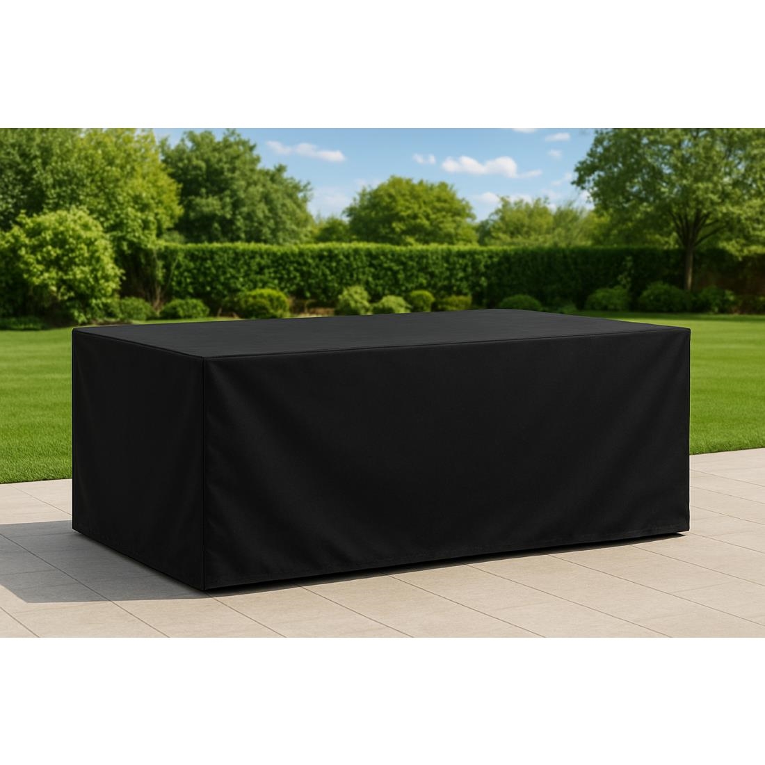 Bolero Rectangular Outdoor Chair and Table Cover Black 3100x1500mm (HW963)