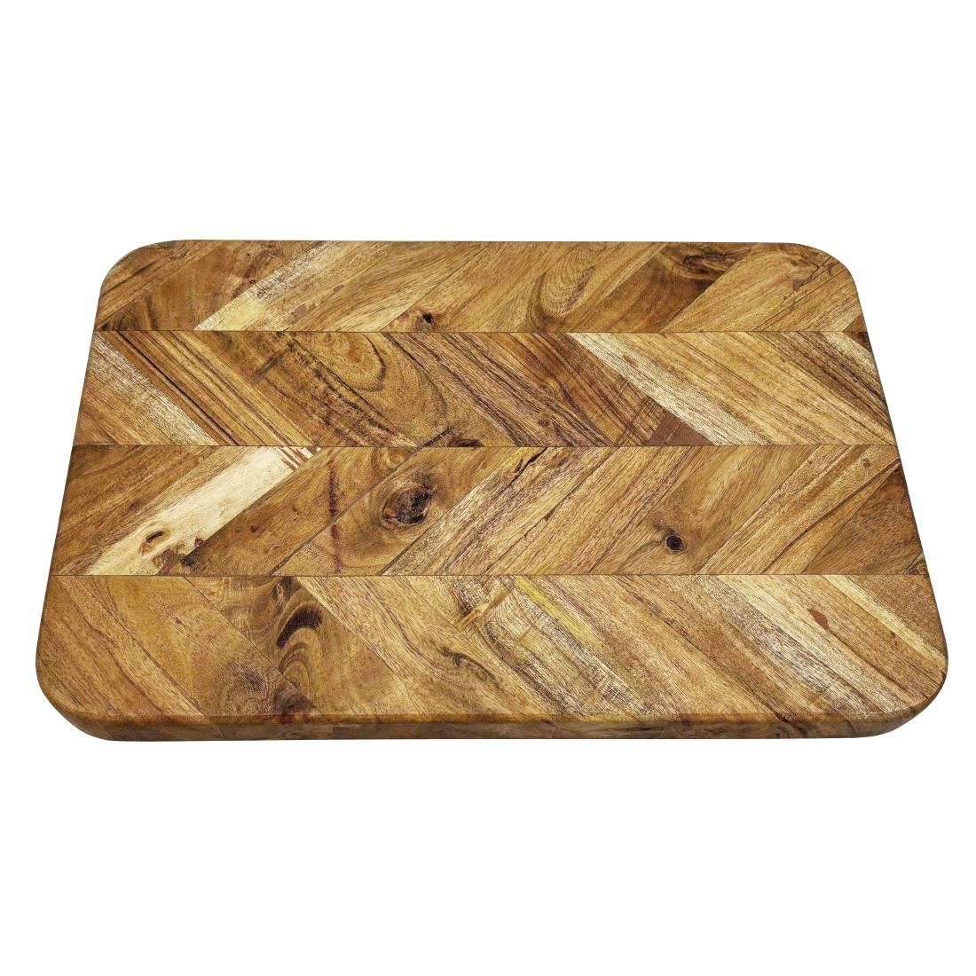 Vogue Chevron Effect Mango Wood Chopping Board Medium (JB124)