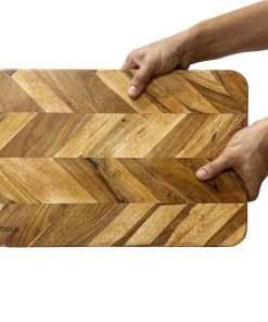Vogue Chevron Effect Mango Wood Chopping Board Medium (JB124)