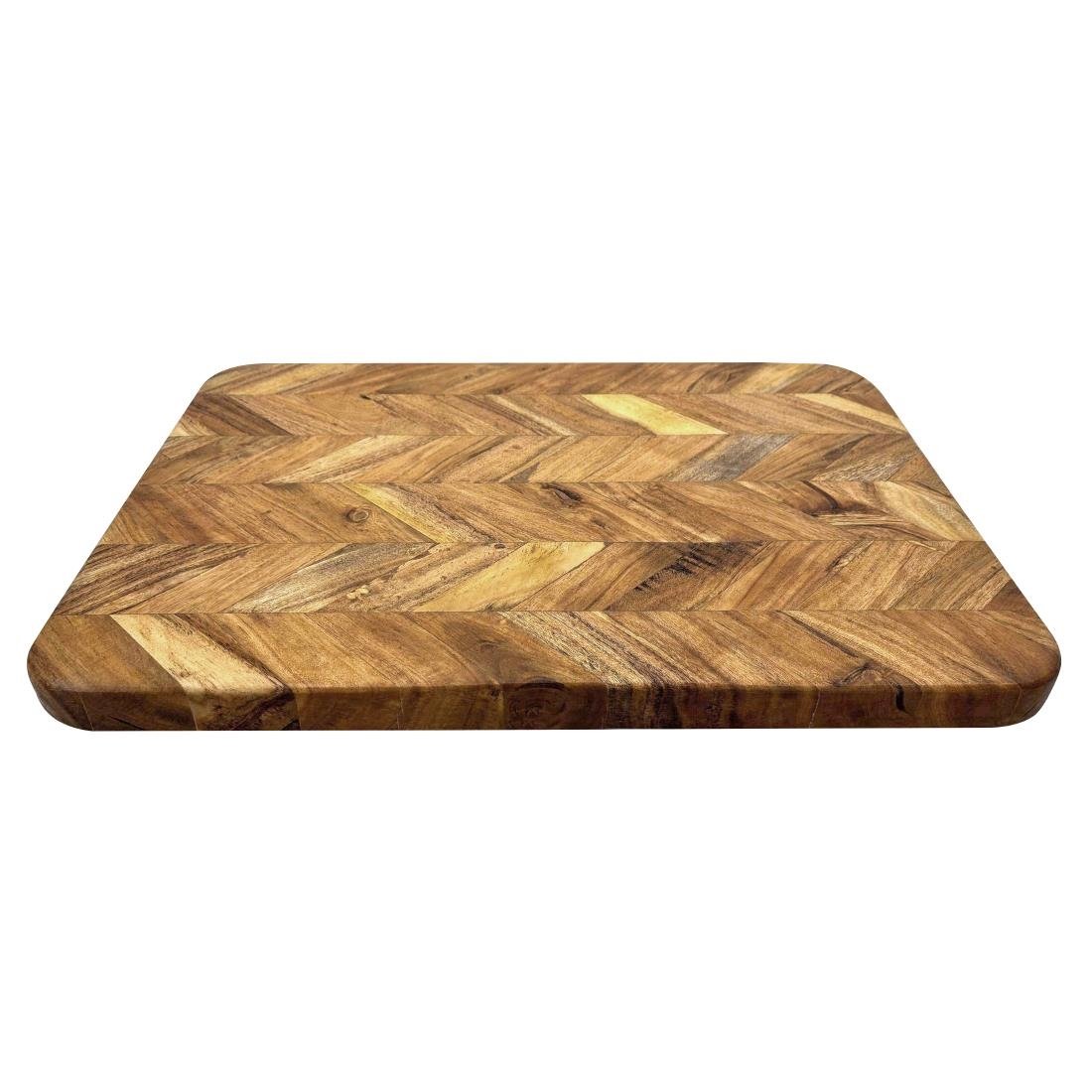 Vogue Chevron Effect Mango Wood Chopping Board Large (JB125)