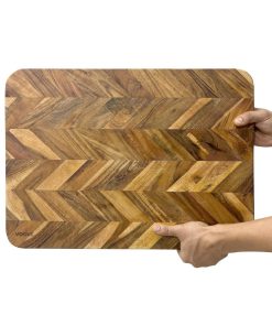 Vogue Chevron Effect Mango Wood Chopping Board Large (JB125)