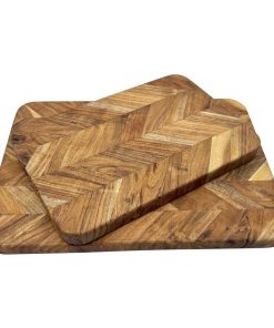 Vogue Chevron Effect Mango Wood Chopping Board Large (JB125)