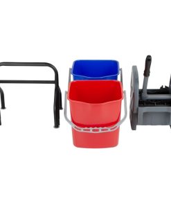 Jantex Mop Bucket and Wringer Set for Cleaning Trolley 2x 12Ltr (JB761)
