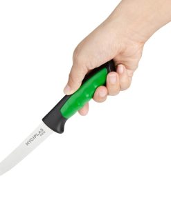 Hygiplas Pro Serrated Tomato Knife Green 10cm (JD222)