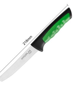 Hygiplas Pro Serrated Tomato Knife Green 10cm (JD222)