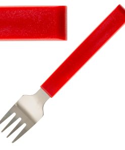 Amefa Select Straight Dessert Forks Red 12 Pack (JD241)
