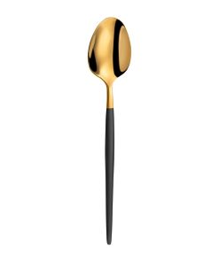 Amefa Soprano Dessert Spoons Black and Gold 12 Pack (JD262)
