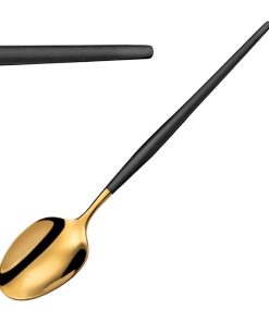 Amefa Soprano Medium Teaspoons Black and Gold 12 Pack (JD263)