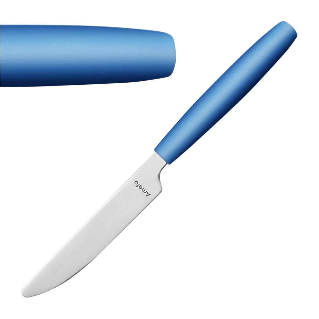 Amefa PIXEL Dessert Knives Blue 12 Pack (JD267)