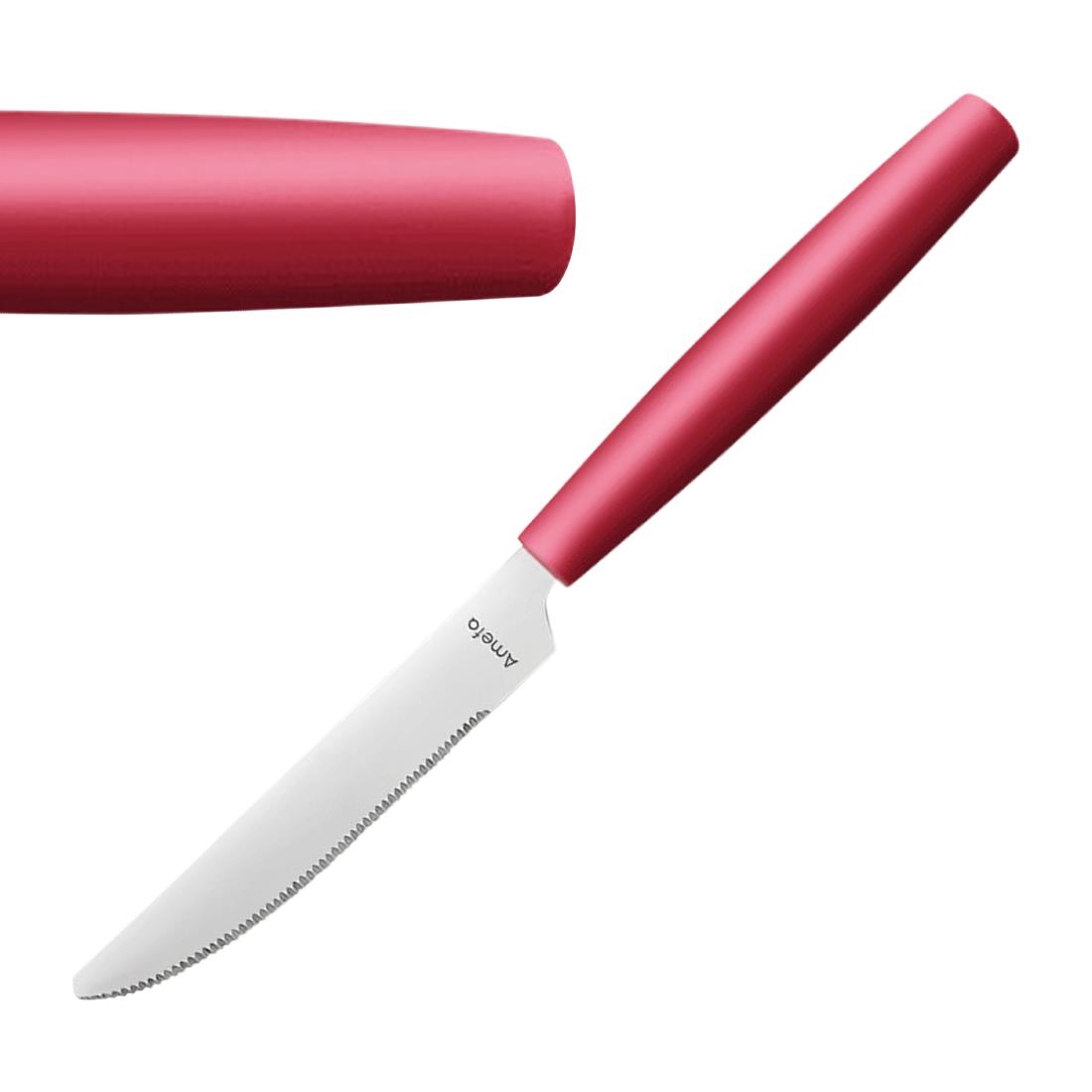 Amefa PIXEL Table Knives Red 12 Pack (JD272)