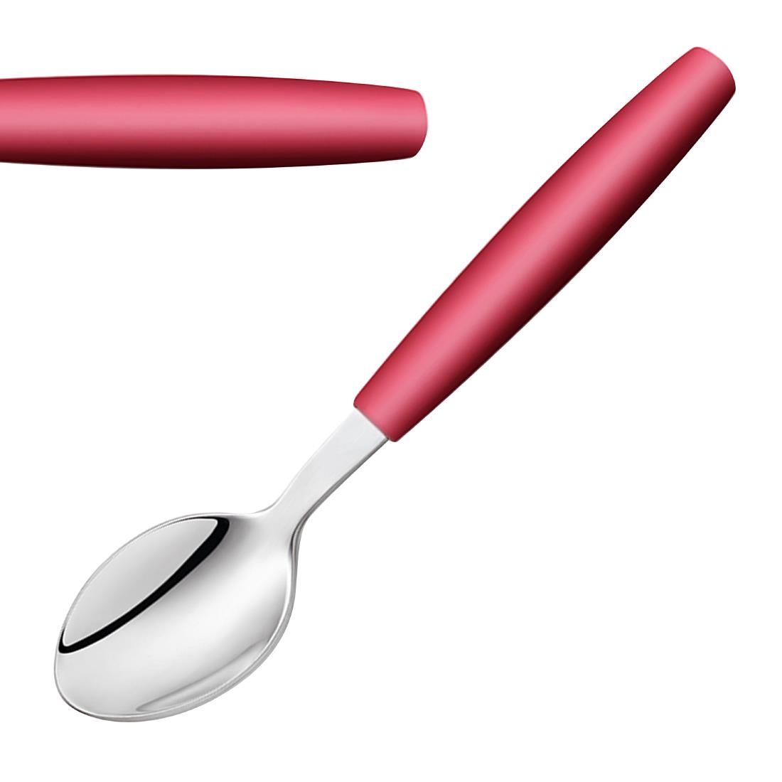 Amefa PIXEL Dessert Spoons Red 12 Pack (JD277)