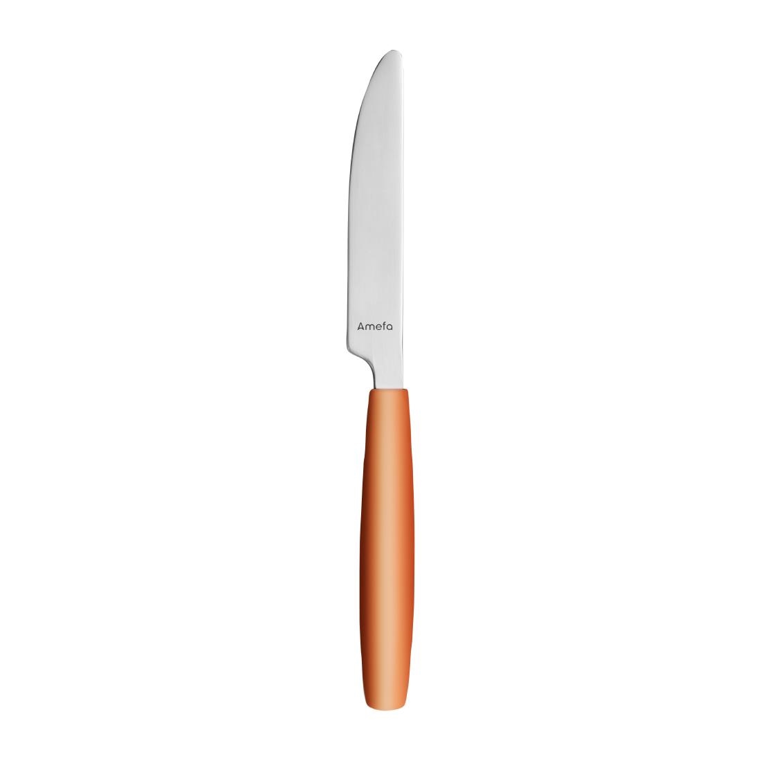 Amefa PIXEL Dessert Knives Orange 12 Pack (JD283)