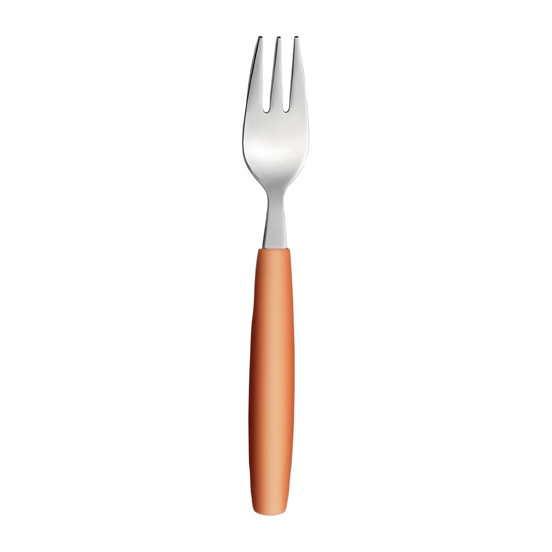 Amefa PIXEL Cake Forks Orange 12 Pack (JD287)