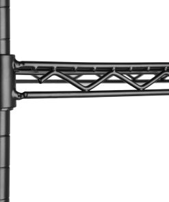 Nisbets Essentials Flat Pack 4 Shelf Unit Black Epoxy Coated 1830x1220x460mm (JE361)