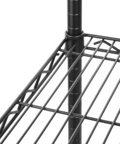 Nisbets Essentials Flat Pack 4 Shelf Unit Black Epoxy Coated 1830x1820x460mm (JE363)