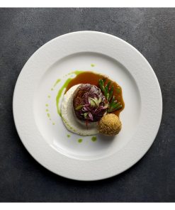 Churchill Viana Footed Plates White 234mm 12 Pack (JF604)