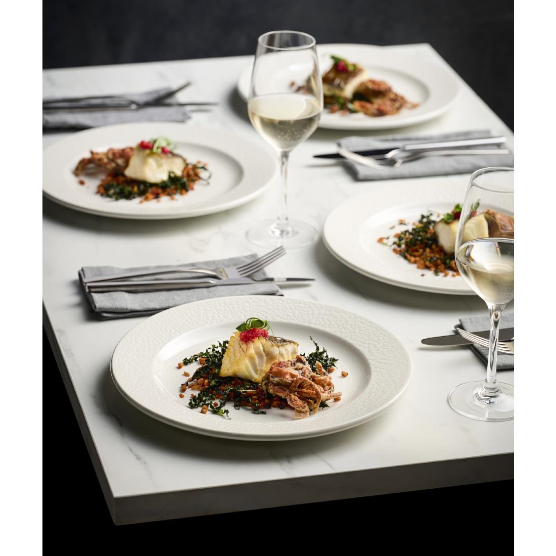 Churchill Viana Plates White 210mm 12 Pack (JF605)