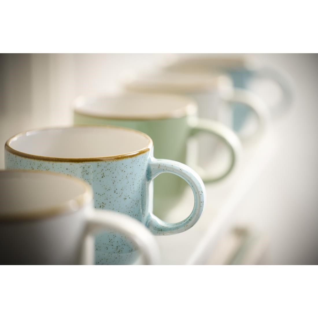 Churchill Stonecast Bubble Mugs Duck Egg Blue 440ml 6 Pack (JF632)