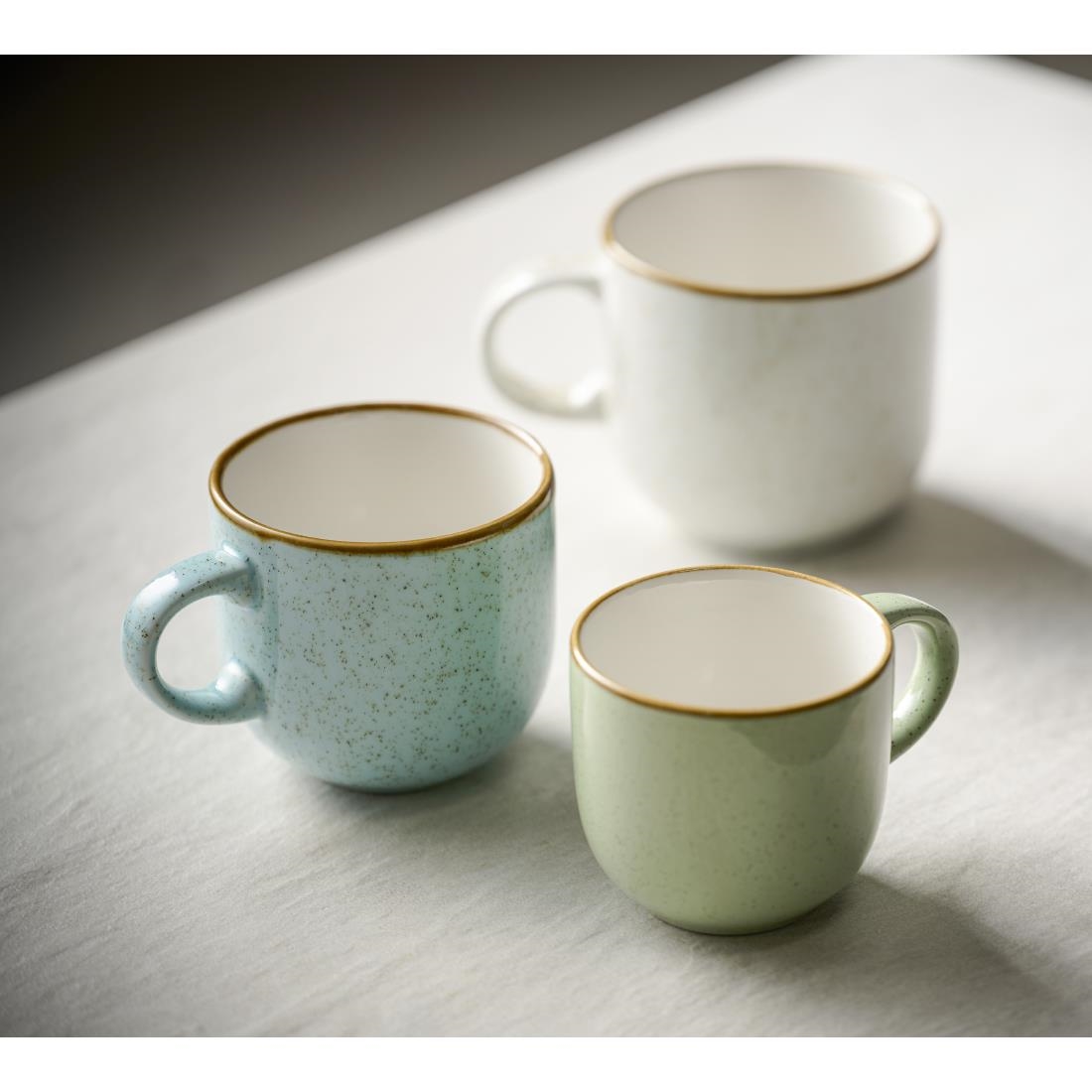 Churchill Stonecast Bubble Mugs Duck Egg Blue 227ml 12 Pack (JF635)