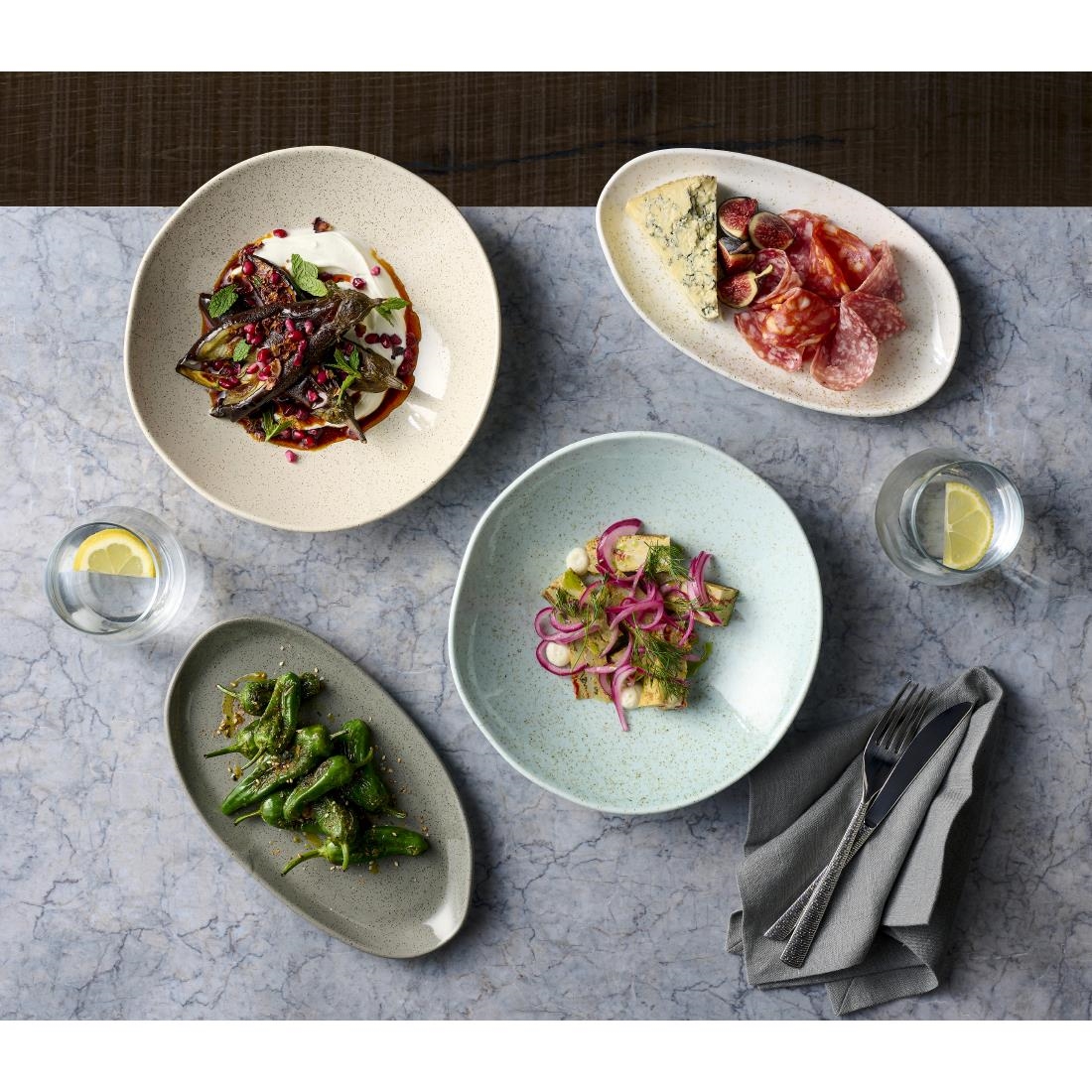 Churchill Stonecast Natural Organic Deep Bowls Barley White 250mm 6 Pack (JF640)