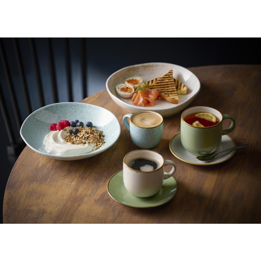 Churchill Stonecast Natural Organic Deep Bowls Barley White 250mm 6 Pack (JF640)