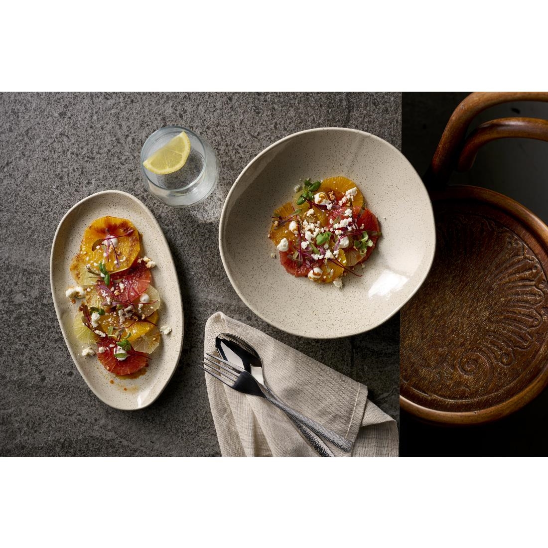 Churchill Stonecast Natural Organic Deep Bowls Barley White 250mm 6 Pack (JF640)