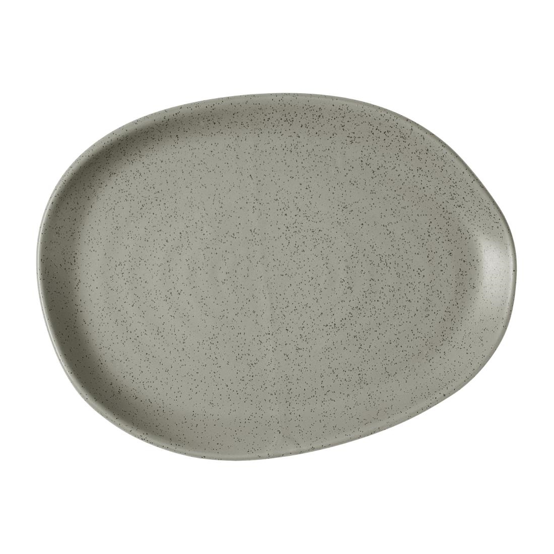 Churchill Stonecast Natural Organic Platters Peppercorn Grey 260x200mm 6 Pack (JF650)