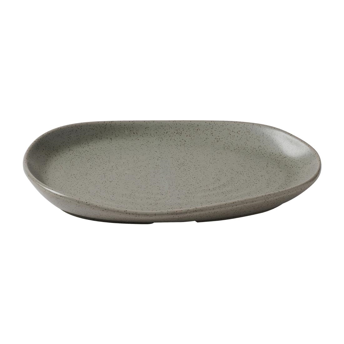 Churchill Stonecast Natural Organic Platters Peppercorn Grey 260x200mm 6 Pack (JF650)