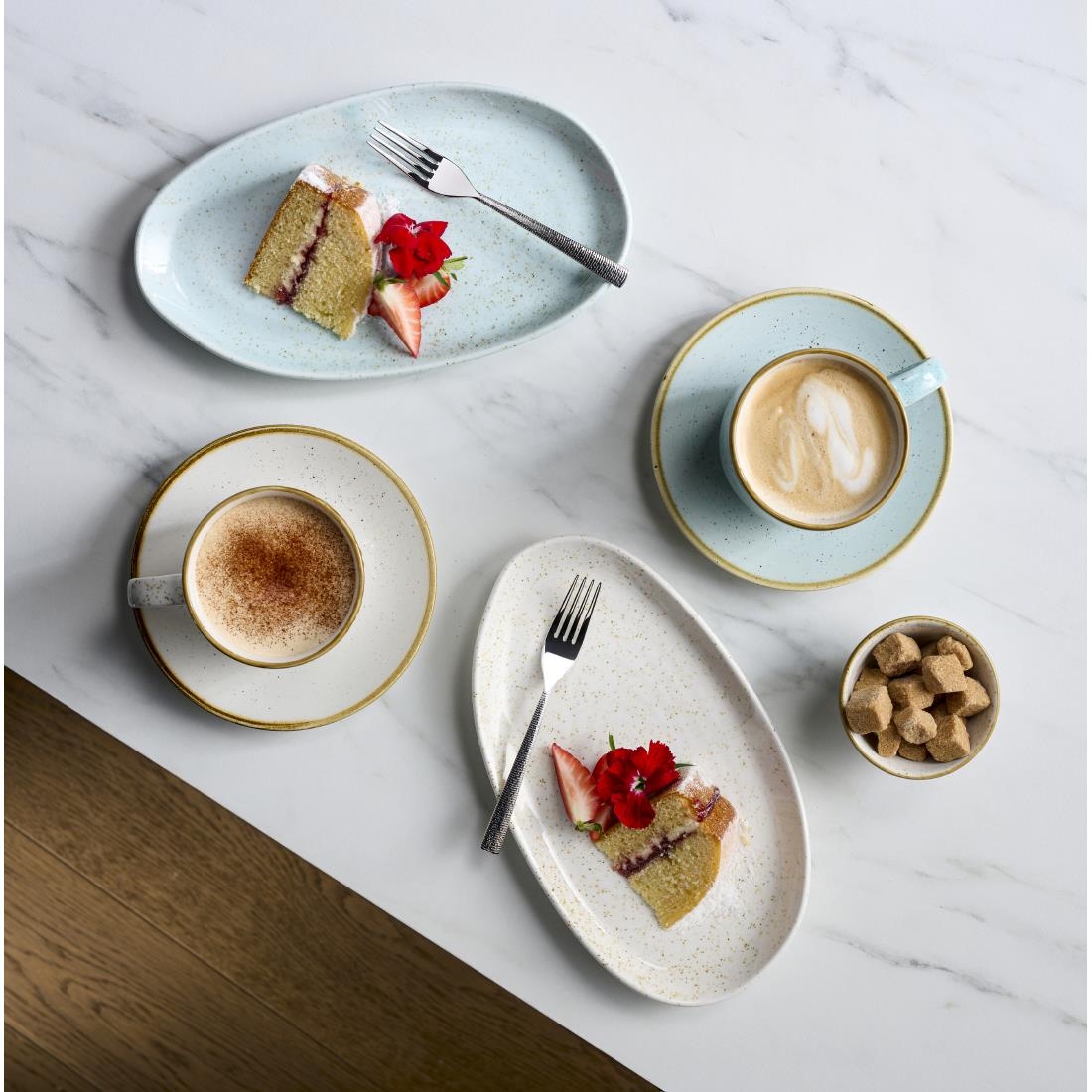 Churchill Stonecast Natural Organic Platters Nutmeg Cream 260x150mm 6 Pack (JF663)