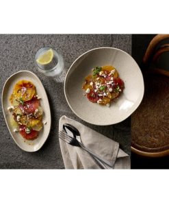 Churchill Stonecast Natural Organic Platters Nutmeg Cream 260x150mm 6 Pack (JF663)