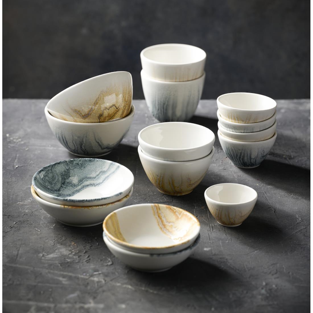 Churchill Tide Snack Bowls Black 130mm 12 Pack (JF664)