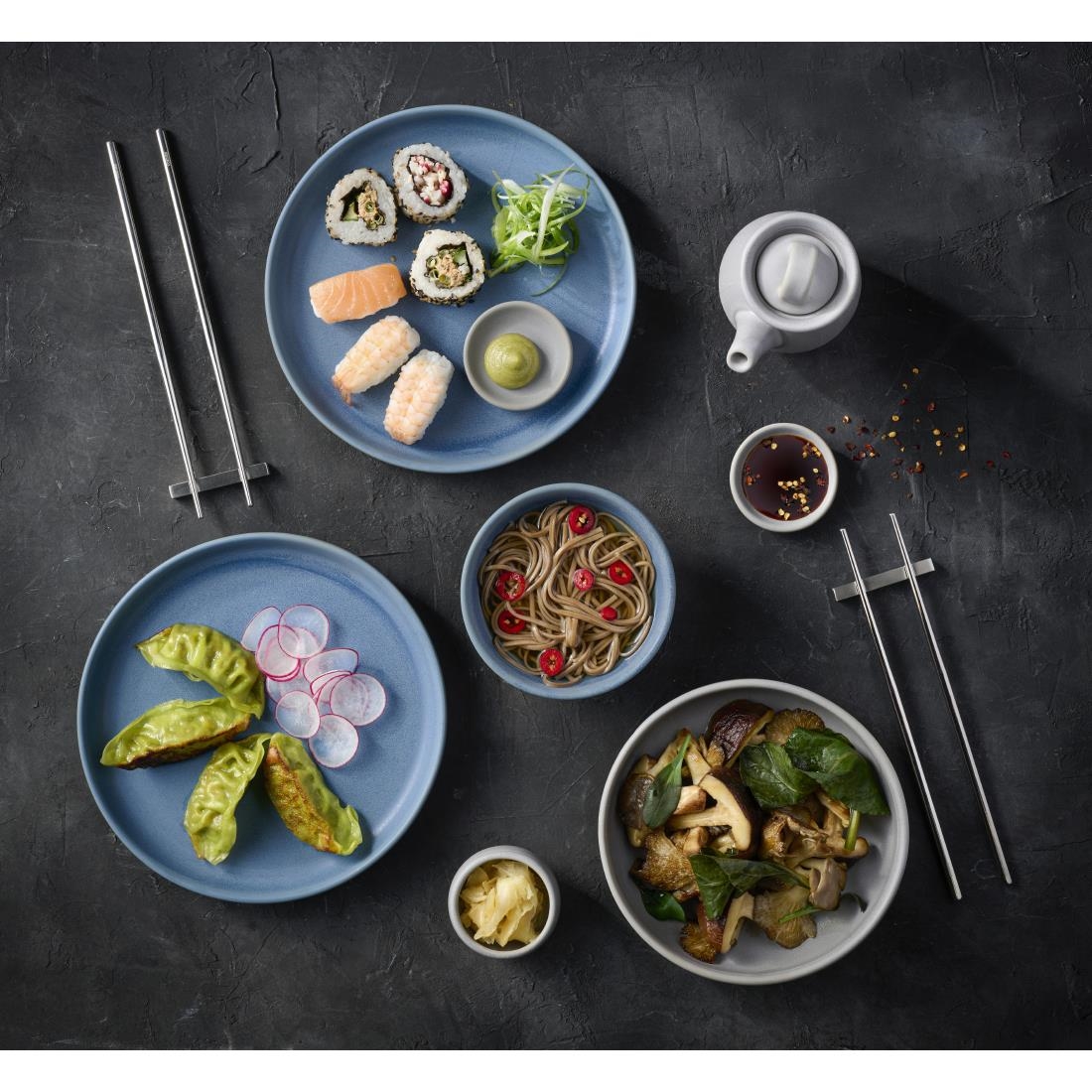 Comas Kyoto Chopsticks Silver 230mm 12 Pack (JF696)