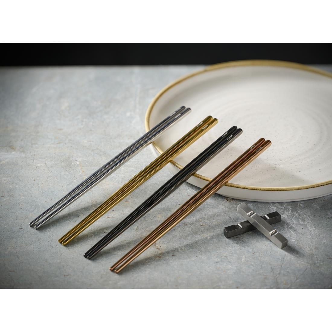 Comas Kyoto Chopsticks Rests Black 60mm 12 Pack (JF701)