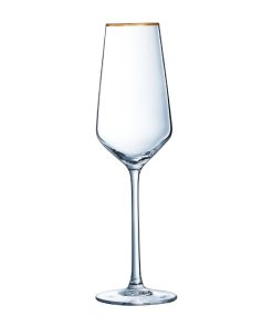 Cristal dArques Ultime Gold Band Flutes 170ml 8 Pack (JK503)