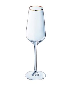 Cristal dArques Ultime Gold Band Flutes 170ml 8 Pack (JK503)