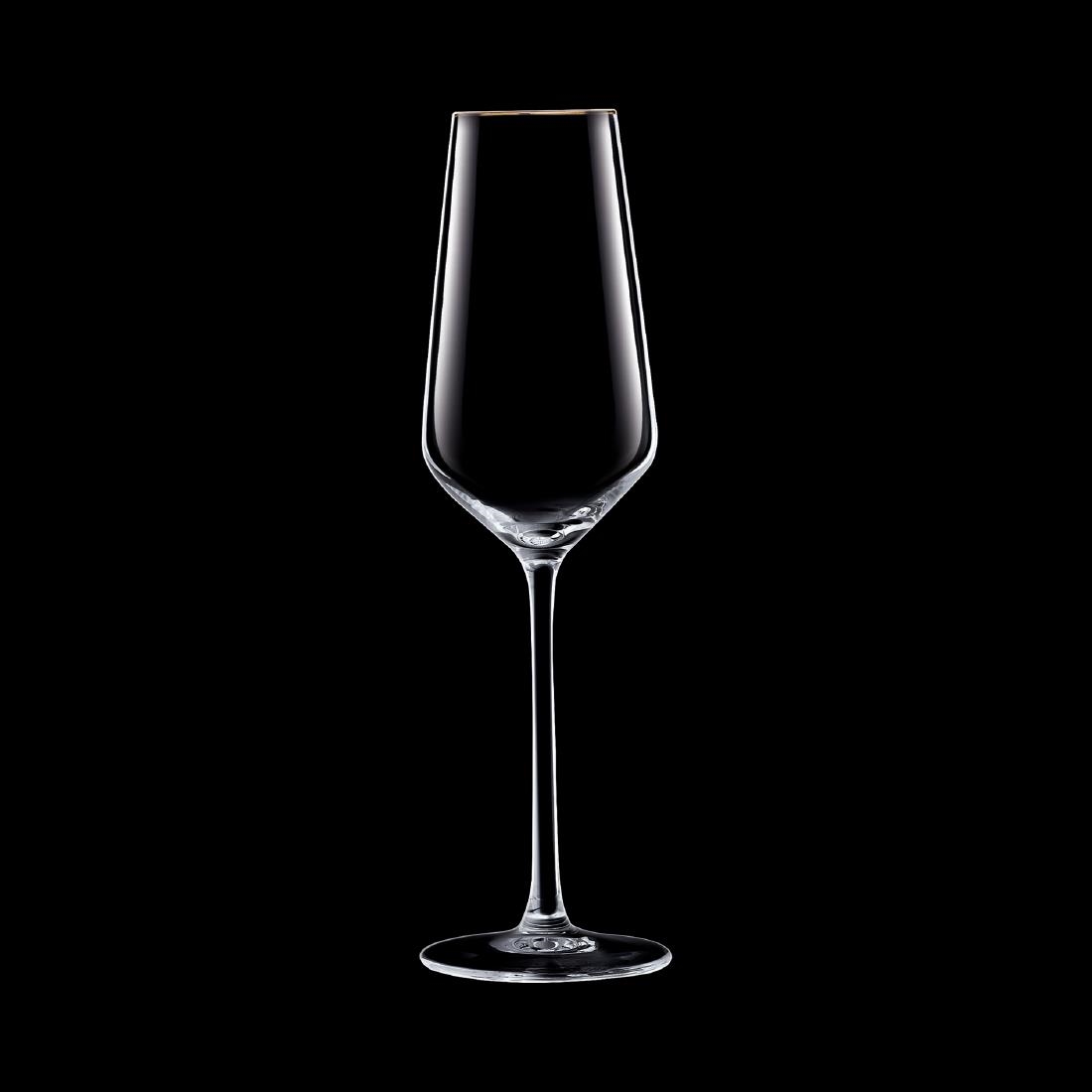 Cristal dArques Ultime Gold Band Flutes 170ml 8 Pack (JK503)