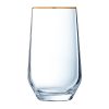 Cristal dArques Ultime Gold Band Hiball Glasses 400ml 8 Pack (JK504)