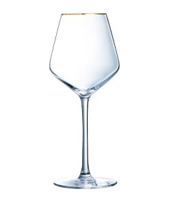 Cristal dArques Ultime Gold Band Wine Glasses 380ml 8 Pack (JK505)