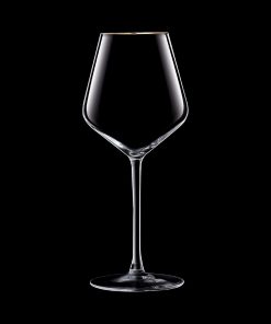 Cristal dArques Ultime Gold Band Wine Glasses 380ml 8 Pack (JK505)