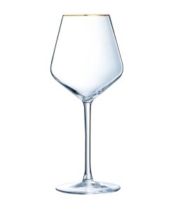 Cristal dArques Ultime Gold Band Wine Glasses 470ml 8 Pack (JK506)