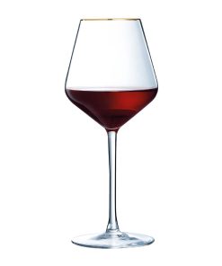 Cristal dArques Ultime Gold Band Wine Glasses 470ml 8 Pack (JK506)