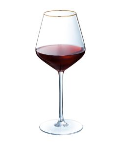 Cristal dArques Ultime Gold Band Wine Glasses 470ml 8 Pack (JK506)