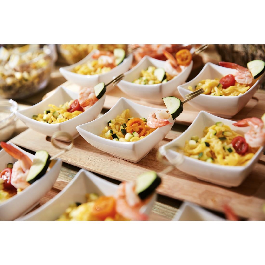 Arcoroc Appetizer Ludico Deep Square Bowls White 90mm 24 Pack (JK519)