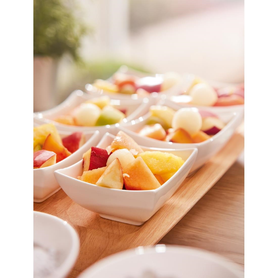 Arcoroc Appetizer Ludico Deep Square Bowls White 90mm 24 Pack (JK519)