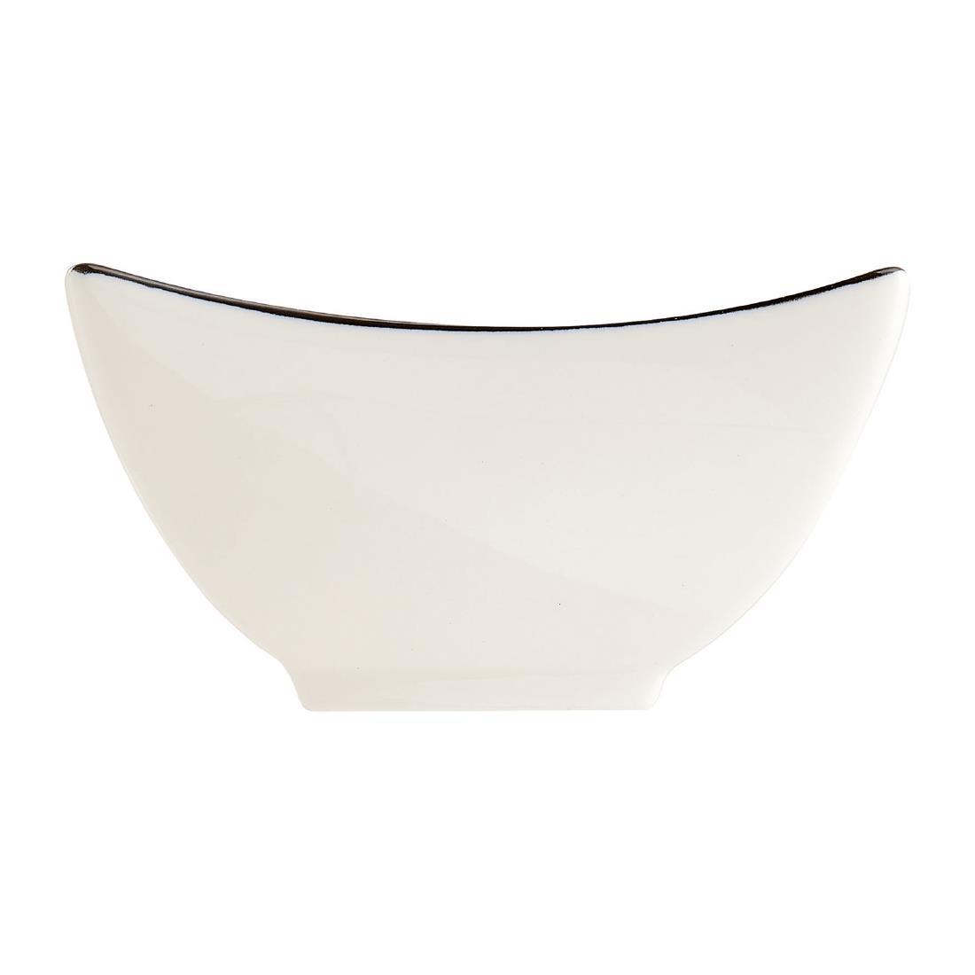 Arcoroc Appetizer Ludico Deep Square Bowls Black Line 90mm 24 Pack (JK528)