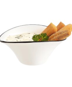 Arcoroc Appetizer Ludico Deep Bowls Black Line 100mm 24 Pack (JK530)