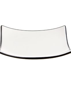 Arcoroc Appetizer Square Small Bowls Black Line 95mm 24 Pack (JK533)